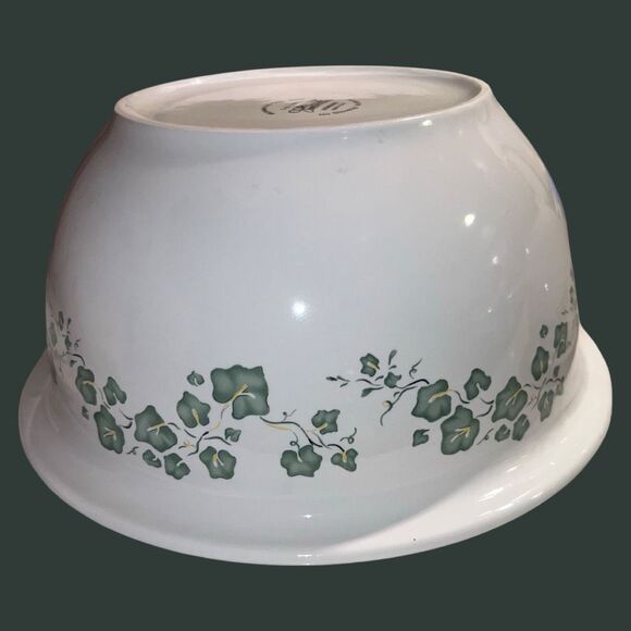 2 Vintage Corelle Callaway Nesting Ceramic Mixing Bowls Floral Ivy Design - Picture 8 of 8